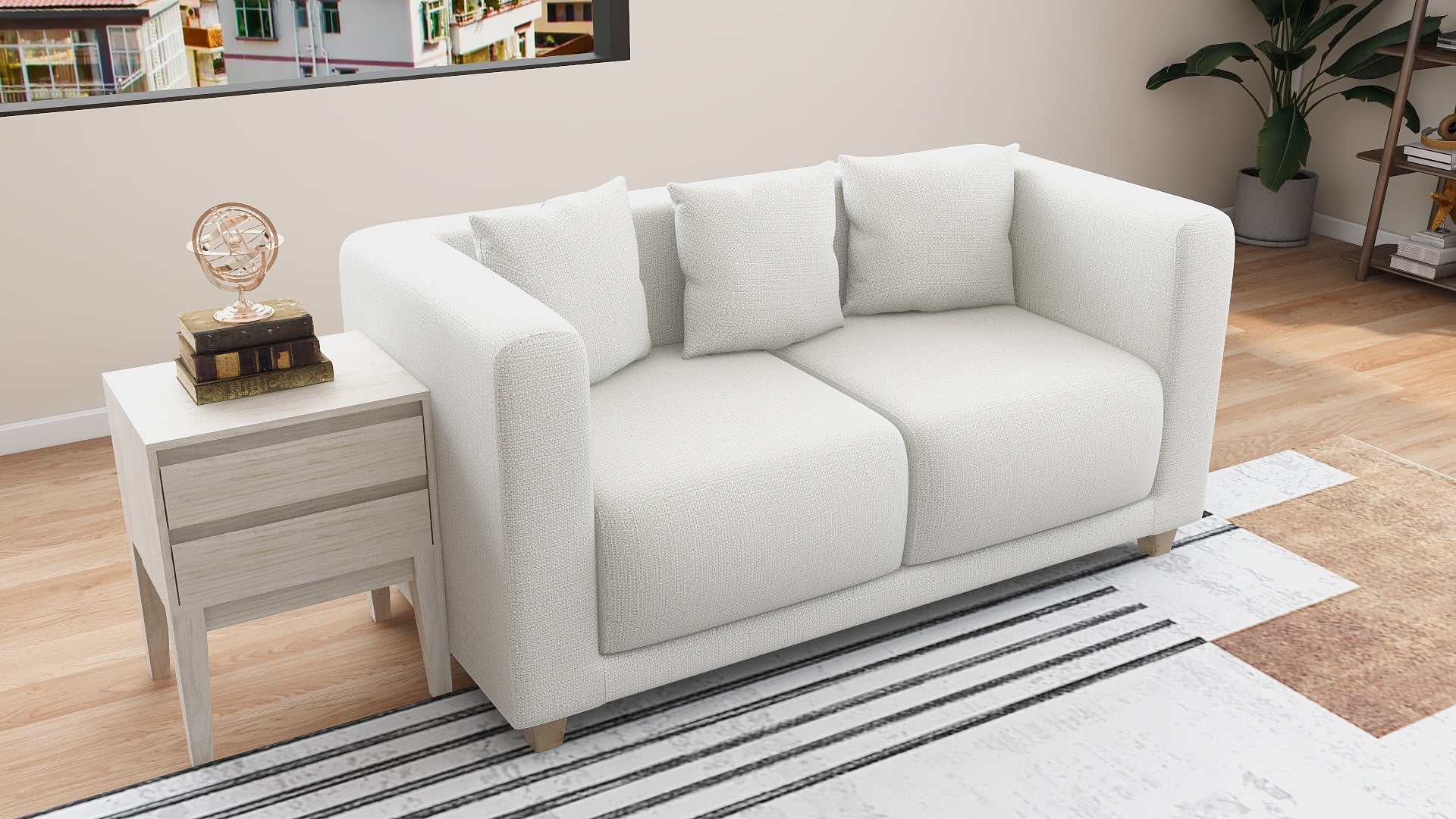 ANASTASIA 3-Seater Fabric Sofa AF Home