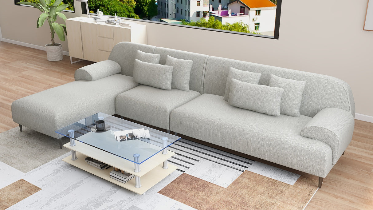 ARDEN L-Shape Fabric Sofa Furnigo