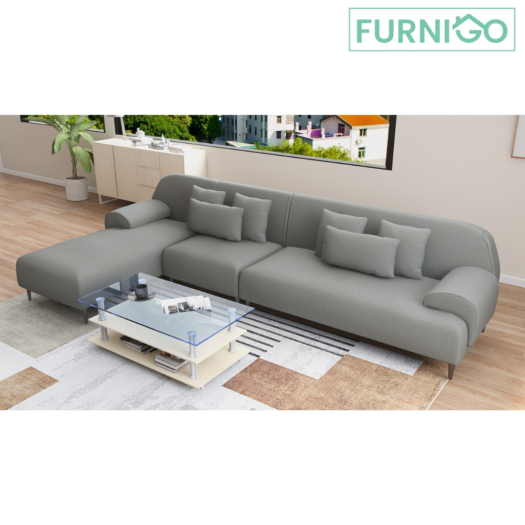 ARDEN L-Shape Fabric Sofa Furnigo