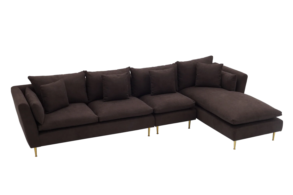 ARMANI L-Shape Fabric Sofa Furnigo