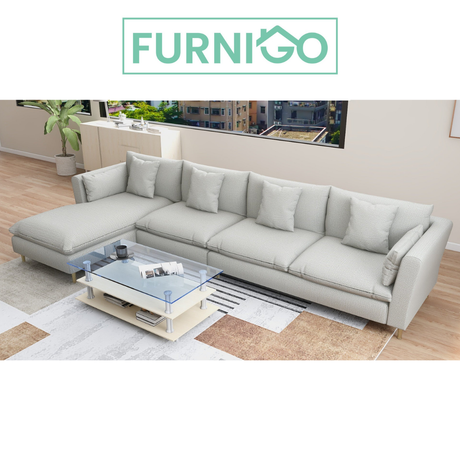 ARMANI L-Shape Fabric Sofa Furnigo
