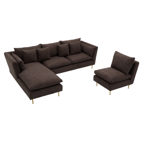 ARMANI L-Shape Fabric Sofa | FREE BENNY CENTER TABLE | Payday Sale Furnigo