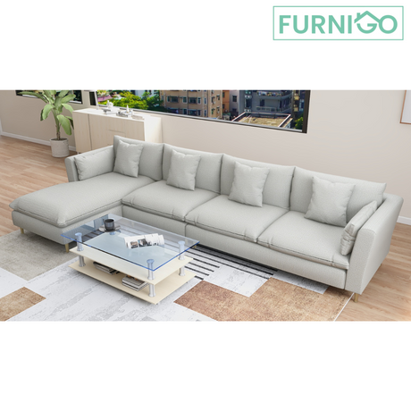 ARMANI L-Shape Fabric Sofa Furnigo