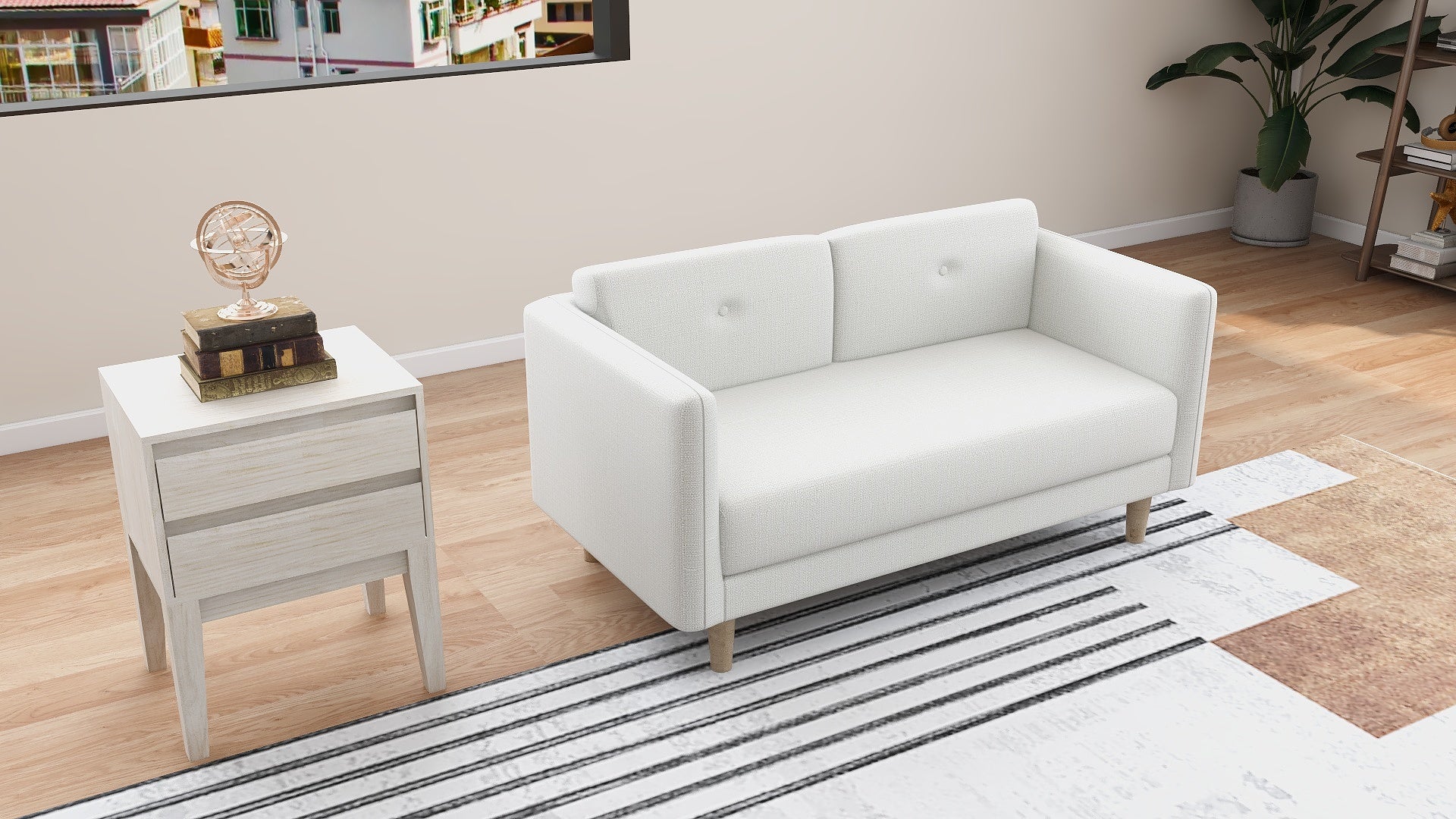 ASHER 2-Seater Fabric Sofa AF Home