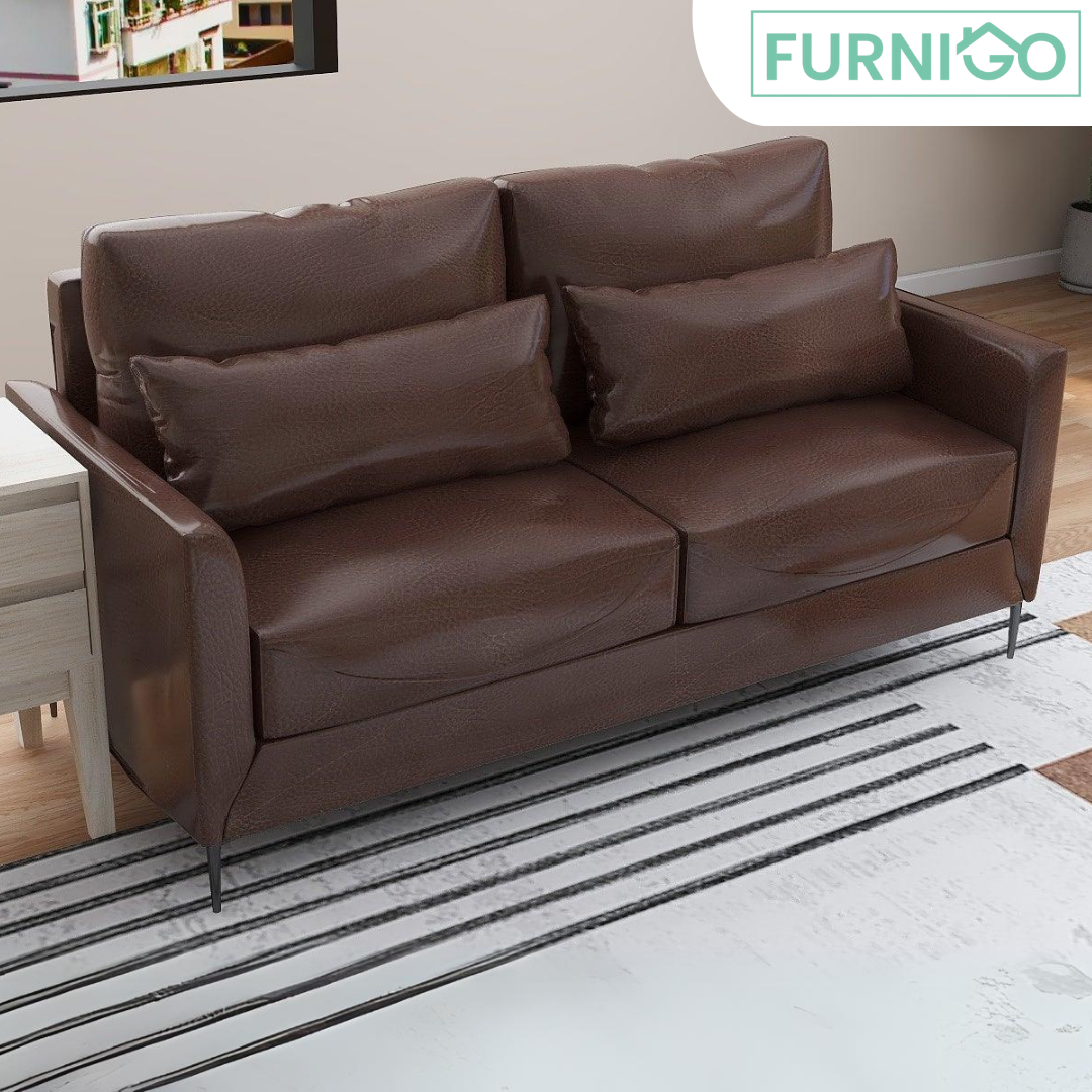 ASTRID 2-Seater Leather Sofa Furnigo