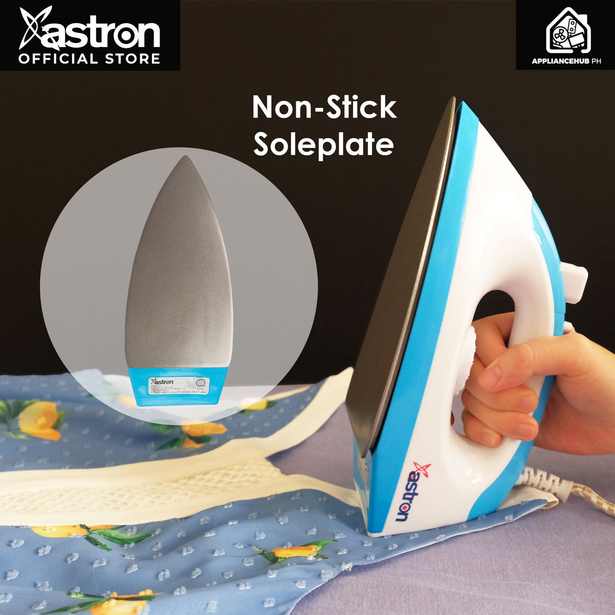 ASTRON PFI-1327S Dry and Spray Electric Flat Iron (1200W) Astron