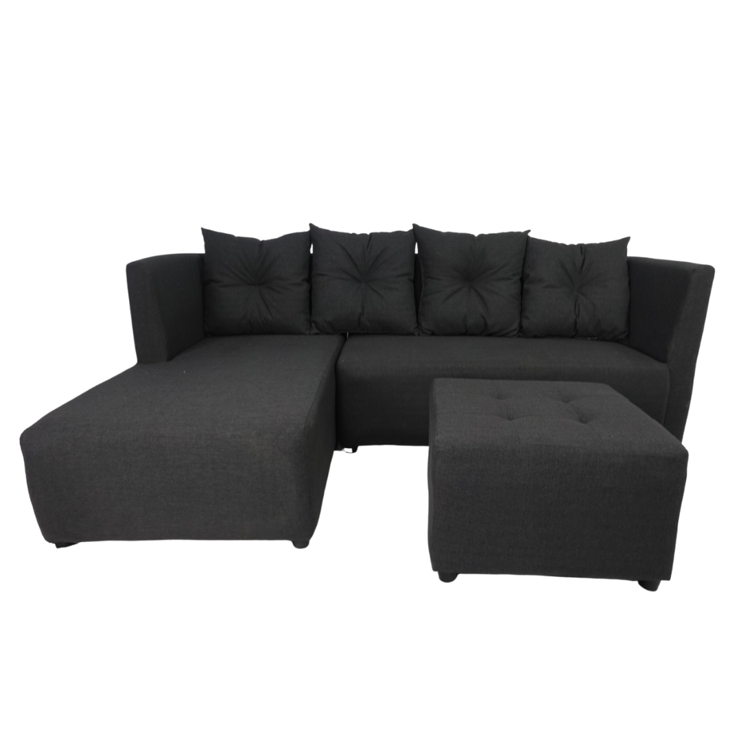 AUDREY L Shape Fabric Sofa Furnigo