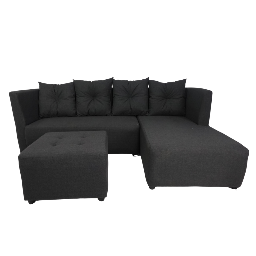 AUDREY L Shape Fabric Sofa Furnigo