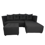 AUDREY L Shape Fabric Sofa Furnigo