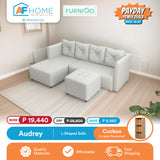 AUDREY | L-SHAPED SOFA | FREE CUCKOO 3 LAYER BOOKSHELF | PAYDAY POWER DEALS Furnigo