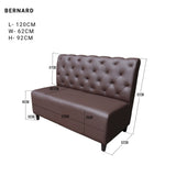 BERNARD Armless Fabric Couch Affordahome