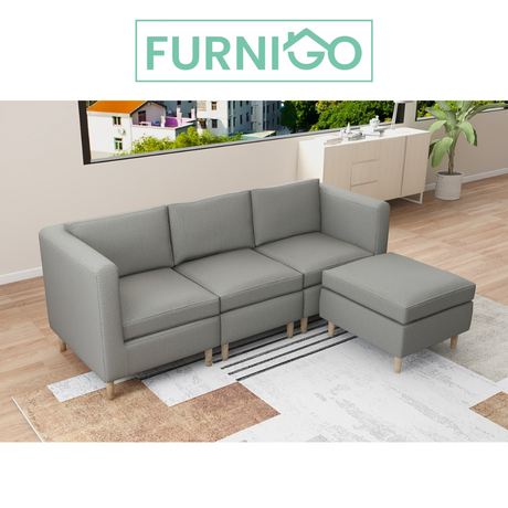 BLAINE L-Shape Fabric Sofa Furnigo