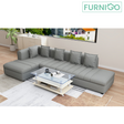 BECCA L-Shape Fabric Sofa Furnigo