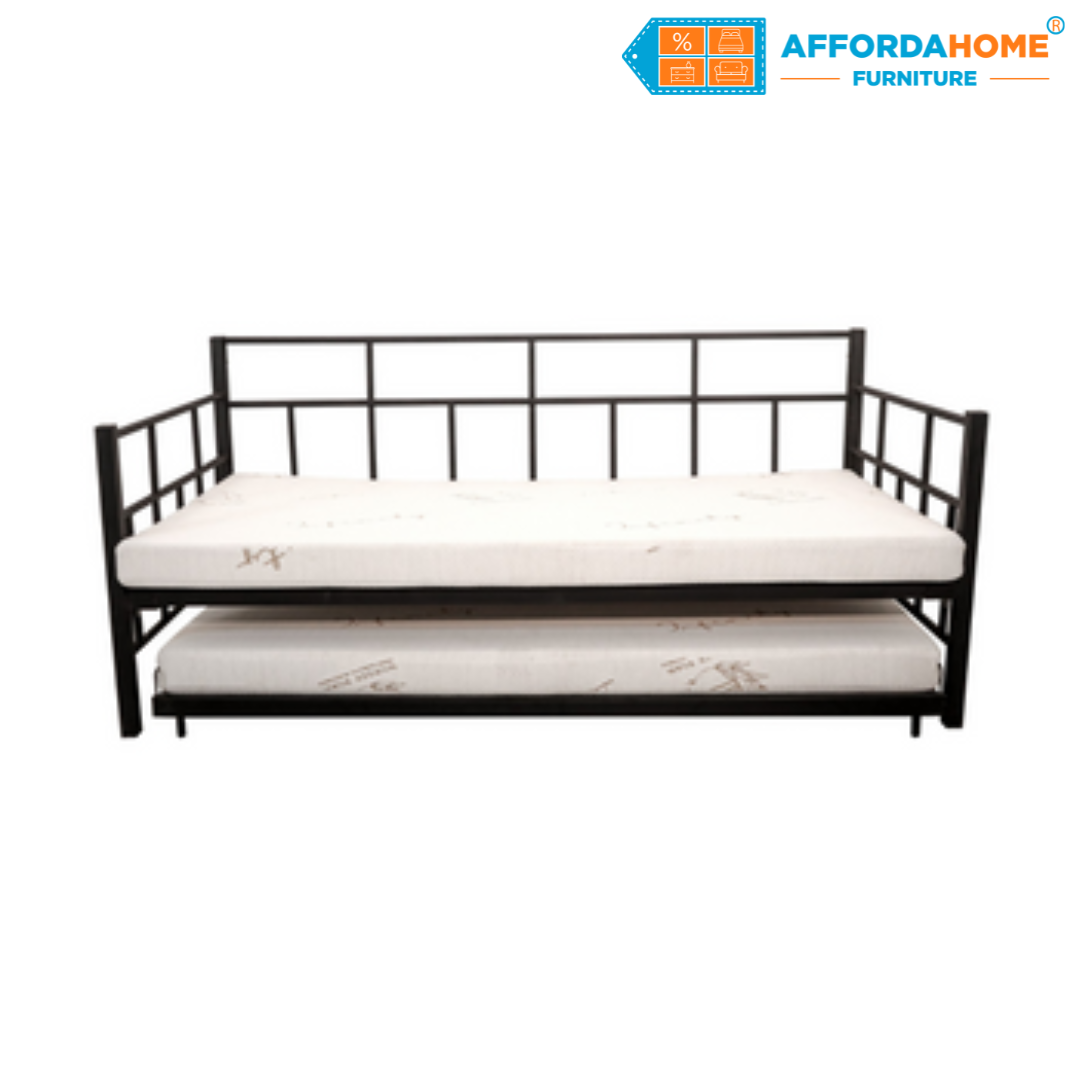 BREW Metal Daybed w/ Pullout Affordahome