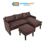 CHOLO L-Shape Sofa with Ottoman Affordahome