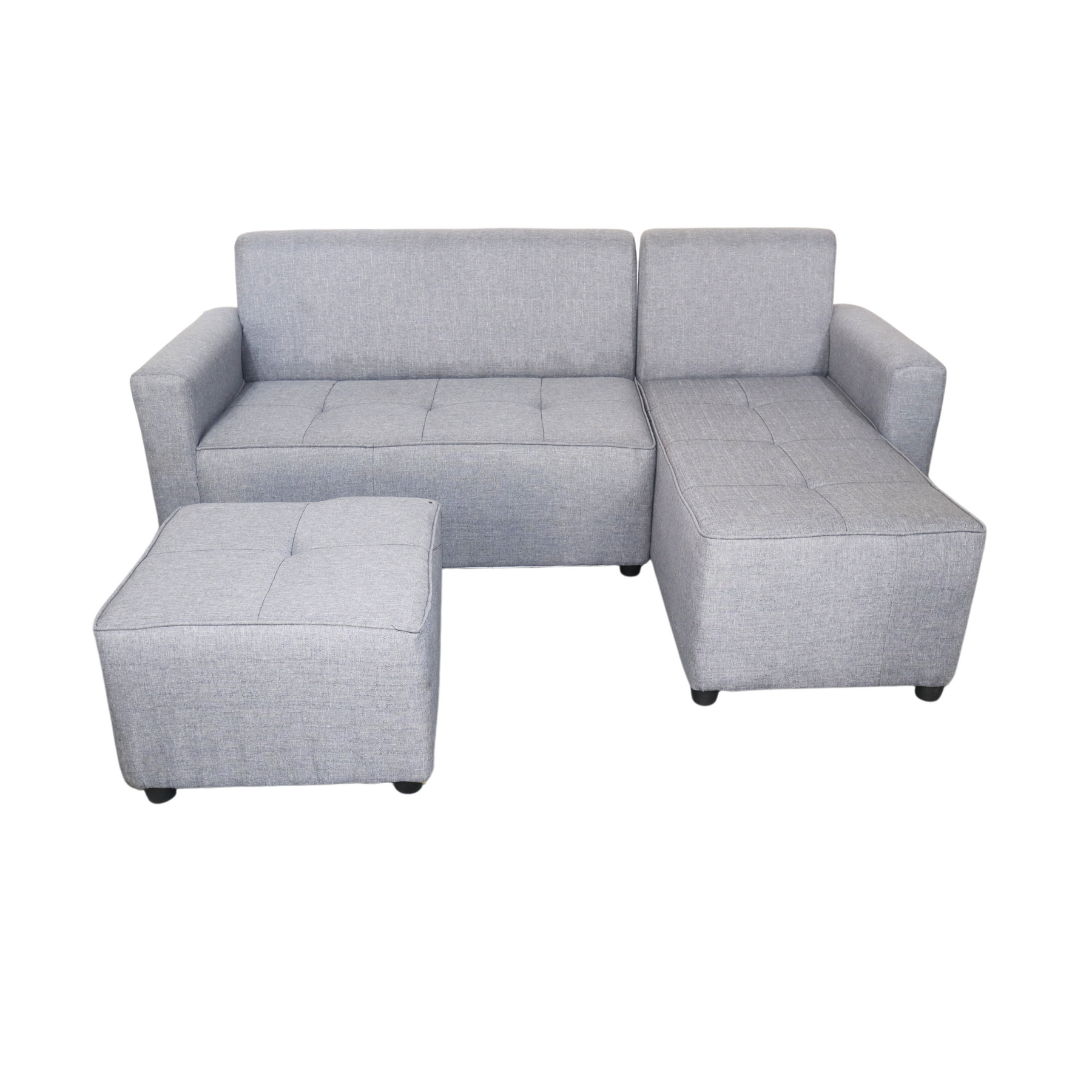 CONNER L-Shape Fabric Sofa with Ottoman | AF Home