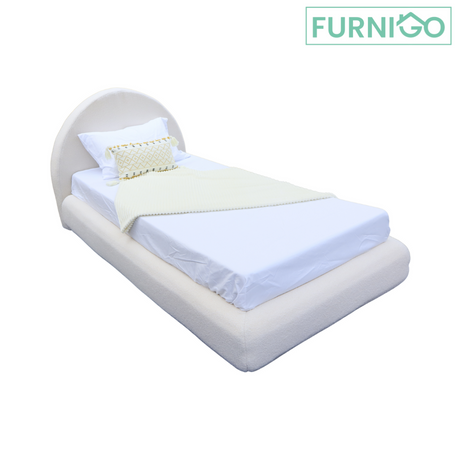 CAMILA Metal bed with Upholstered Cover Furnigo