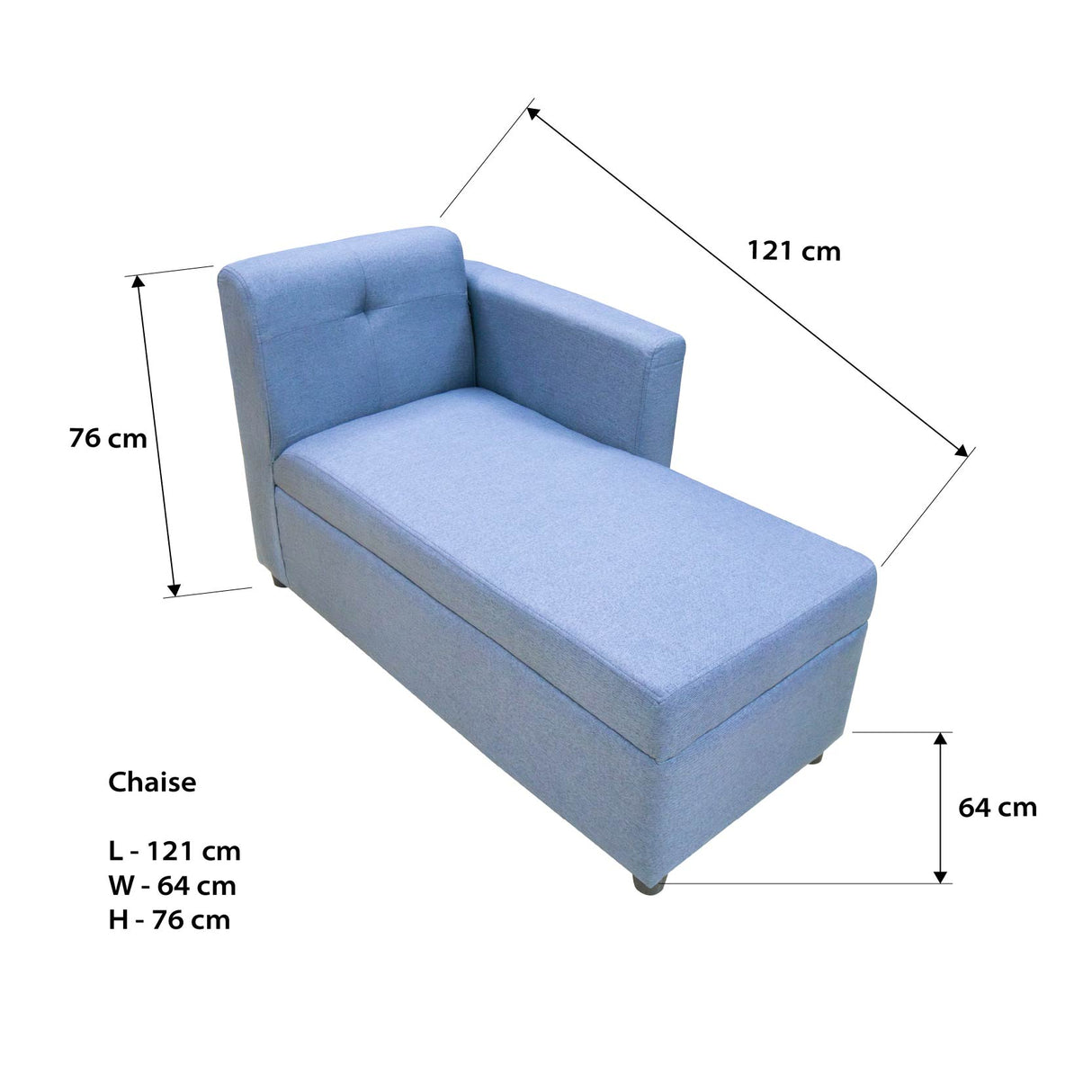 MELO Mini L-Shape Fabric Sofa with Ottoman Affordahome