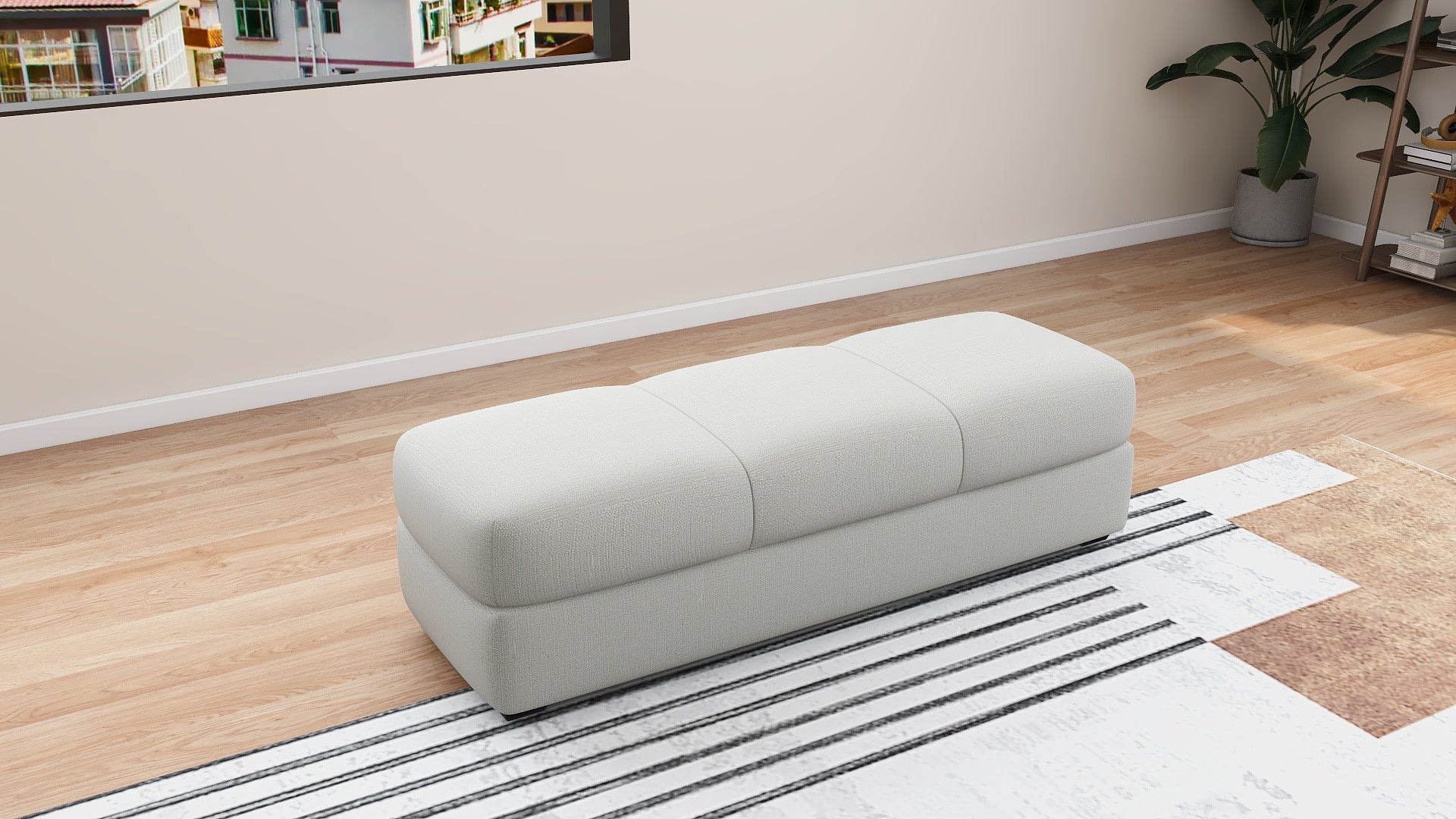 CRYSTAL Fabric Sofa Bench AF Home