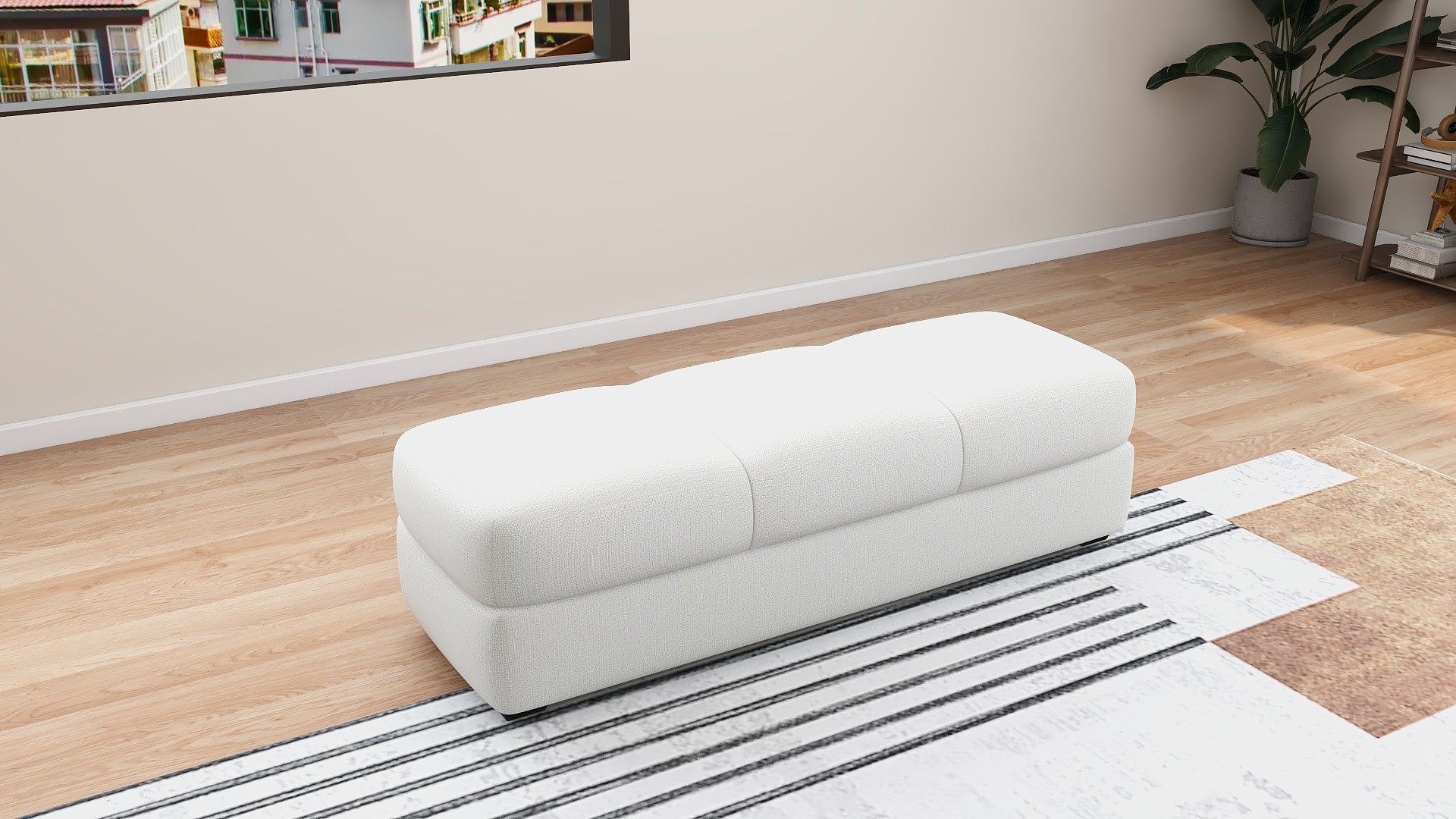 CRYSTAL Fabric Sofa Bench AF Home