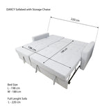 DARCY Sofabed with Storage Chaise Furnigo