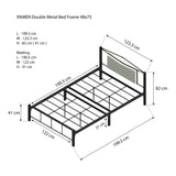 RAMER Metal Bed Frame Affordahome