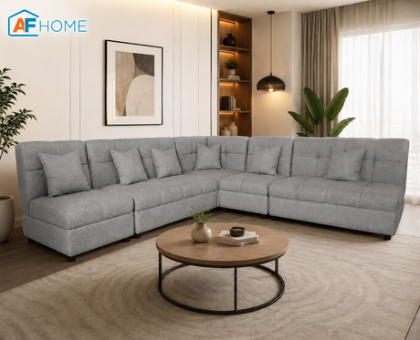 El Grande L-shape Fabric Sofa Luxe Life PH