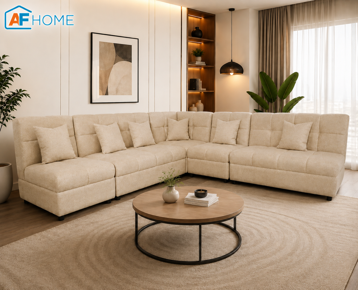 El Grande L-shape Fabric Sofa Luxe Life PH