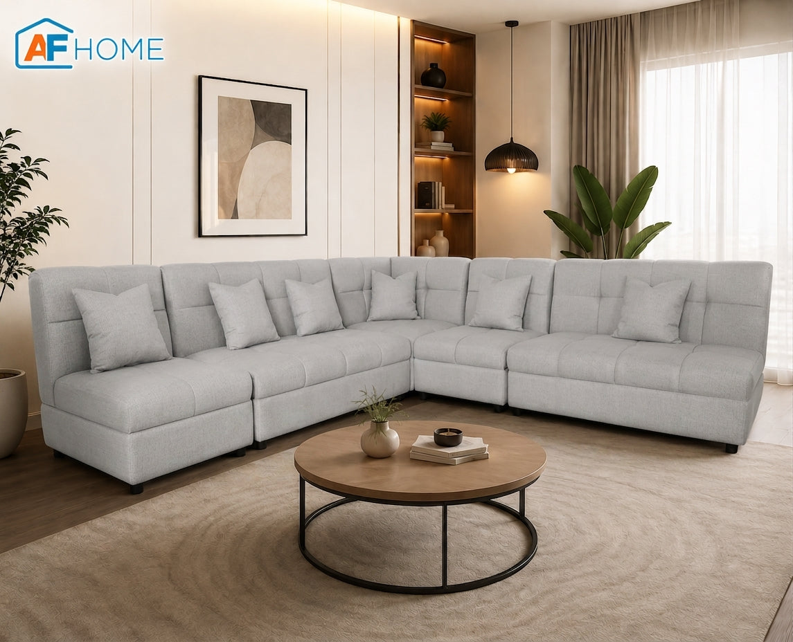 El Grande L-shape Fabric Sofa Luxe Life PH