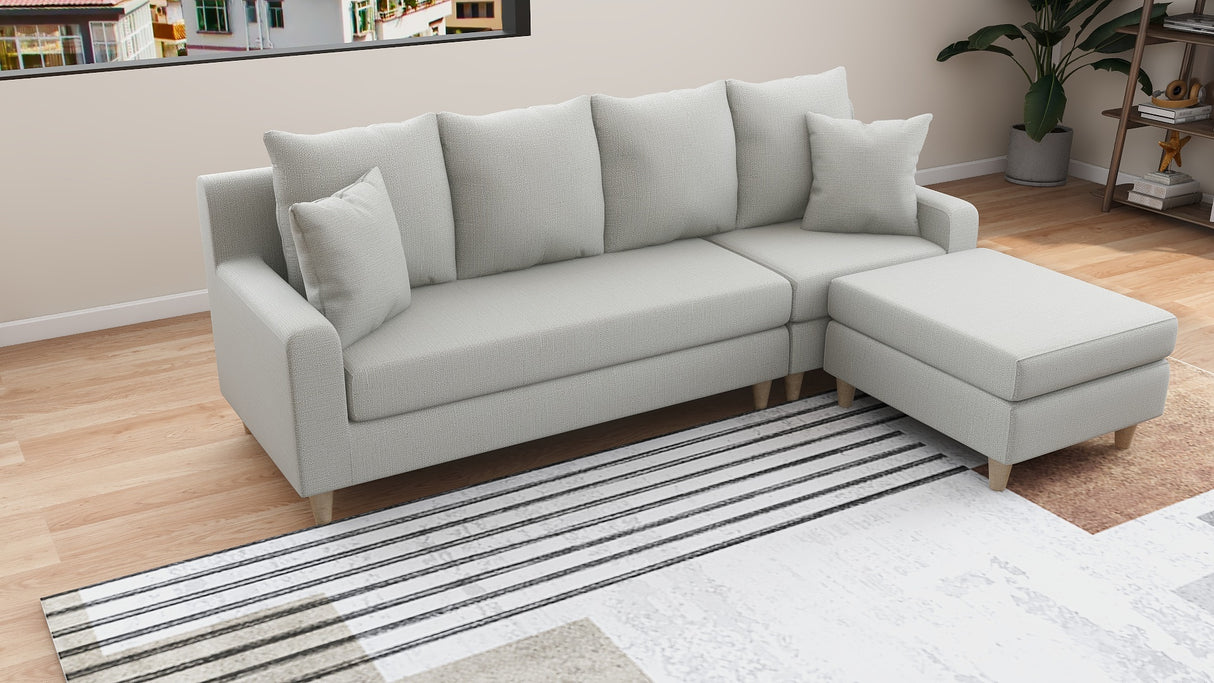 ERICH Modular L-Shape Fabric Sofa Furnigo