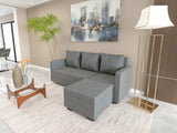 FRANCO Fabric Sofa with Ottoman Furnigo