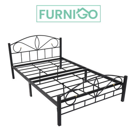 FLORENCE Single Metal Bed Frame Furnigo