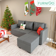 FRANCO Fabric Sofa with Ottoman Furnigo