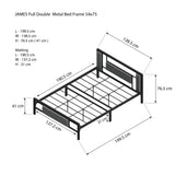 JAMES Single Metal Bed Frame Affordahome