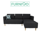 GAYNOUR L-Shape Fabric Sofa Furnigo