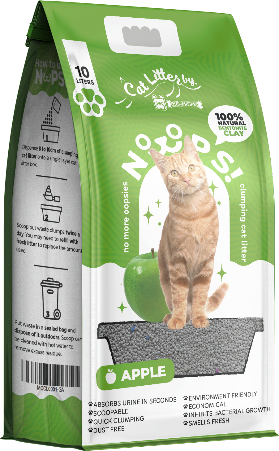 NOOPS! 10kg Clumping Cat Litter by Mr. Chuck AF Home