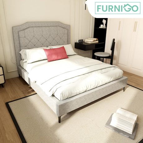 GEORGE Upholstered Bed Frame Furnigo