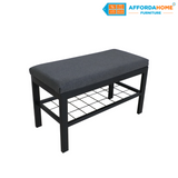 GILE Metal Bench with Shelf Affordahome