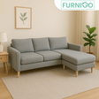 GINO Modern Upholstered L-Shape Fabric Sofa Furnigo