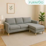 GINO Modern Upholstered L-Shape Fabric Sofa Furnigo