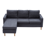 GINO Modern Upholstered L-Shape Fabric Sofa Furnigo