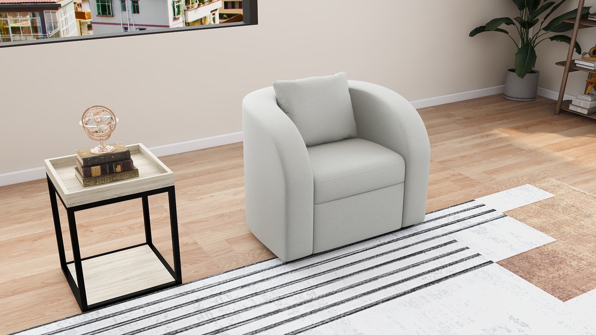 GUMI 1-Seater Fabric Sofa AF Home