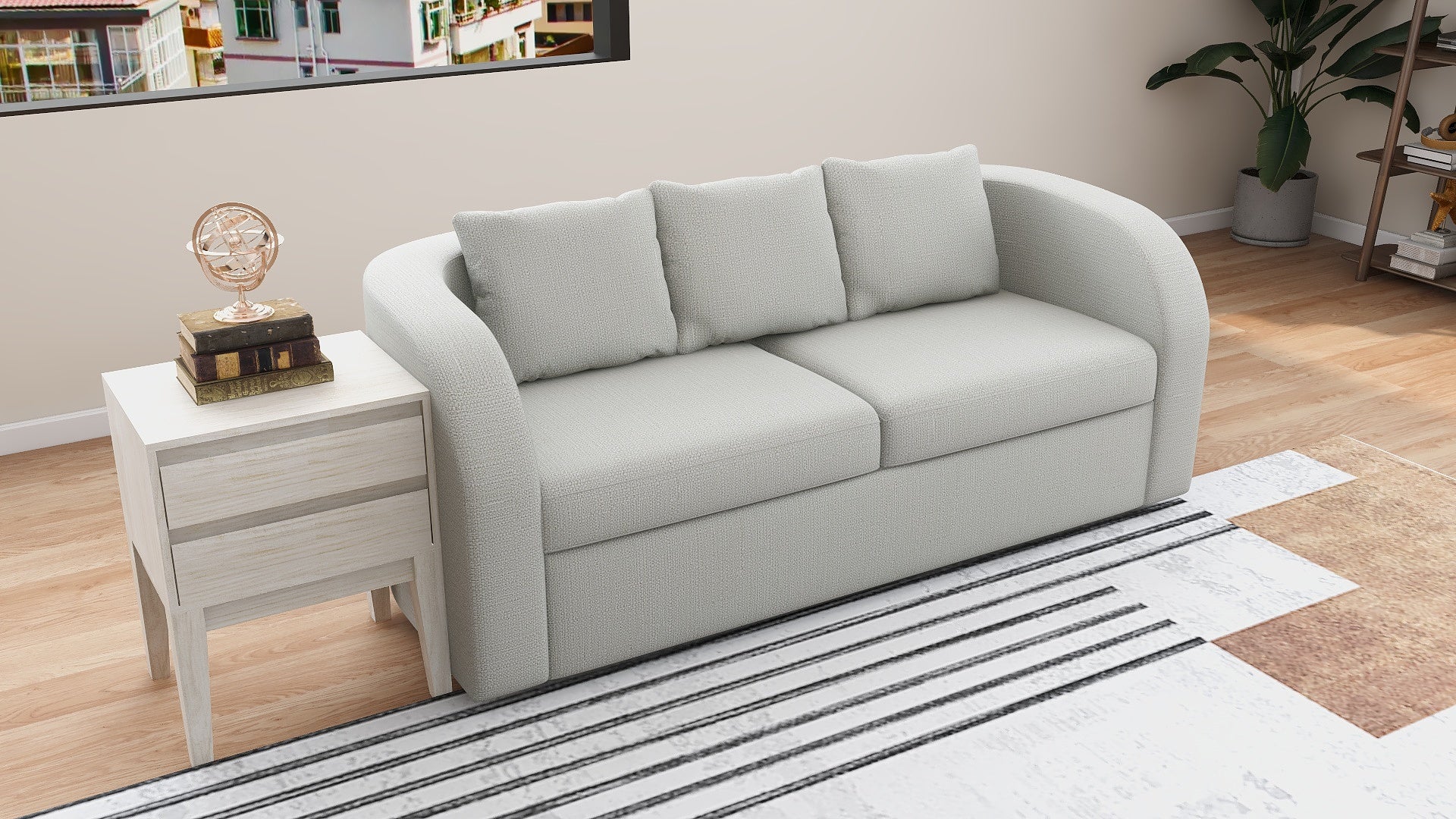 GUMI 3-Seater Fabric Sofa AF Home