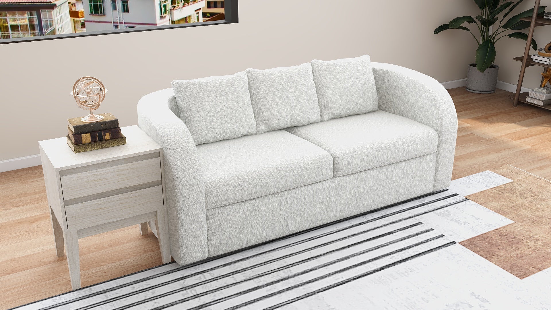 GUMI 3-Seater Fabric Sofa AF Home