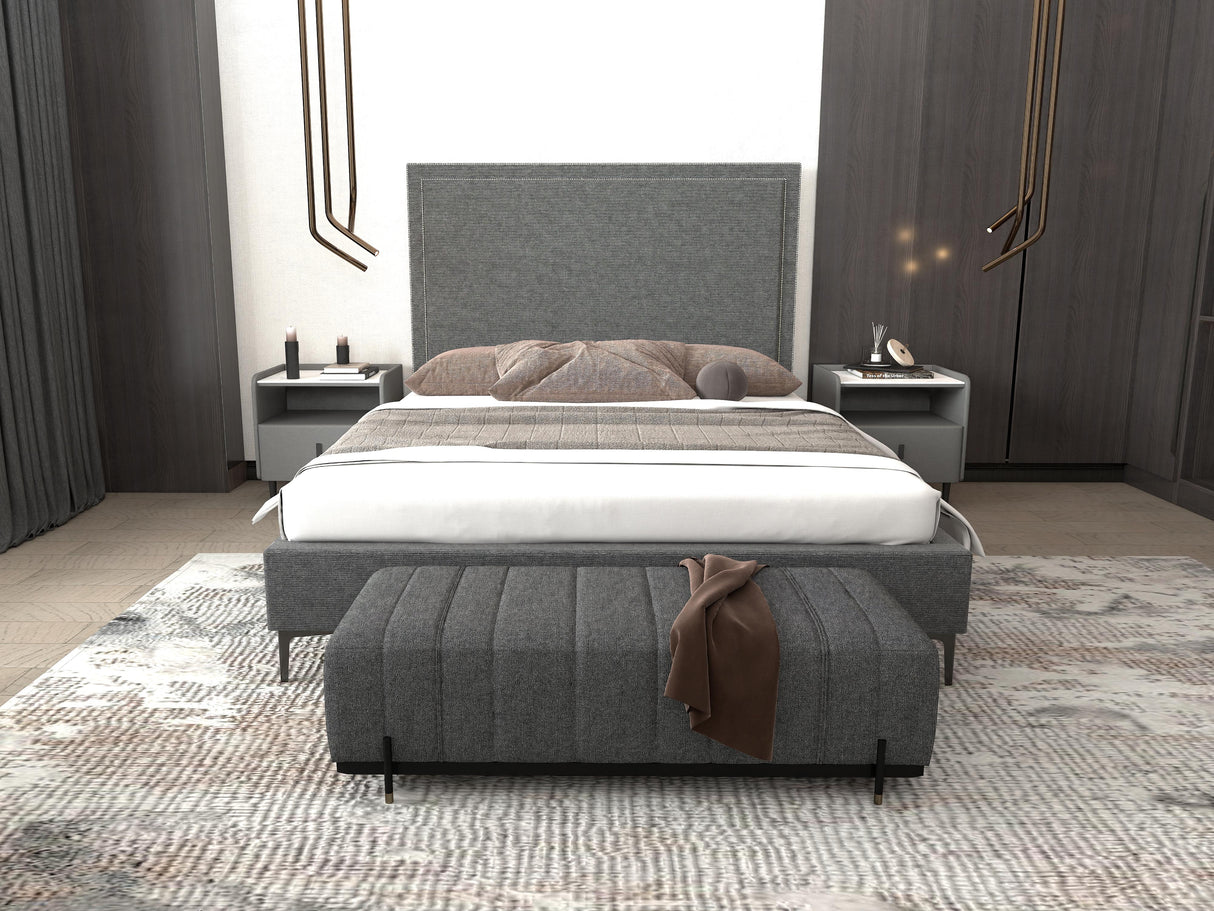 HENRY Upholstered Bed Frame + CLOUD MATTRESS FOAM 6 INCHES | FREE WHITE SLEEPING PILLOW (BUY1,TAKE1) | HOME FEST Furnigo