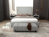 HENRY Upholstered Bed Frame + CLOUD MATTRESS FOAM 6 INCHES | FREE WHITE SLEEPING PILLOW (BUY1,TAKE1) | HOME FEST Furnigo