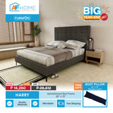 HARRY Upholstered Bed Frame | FREE BODY PILLOW 50" x 15" | BIG YEAR-END SALE Furnigo