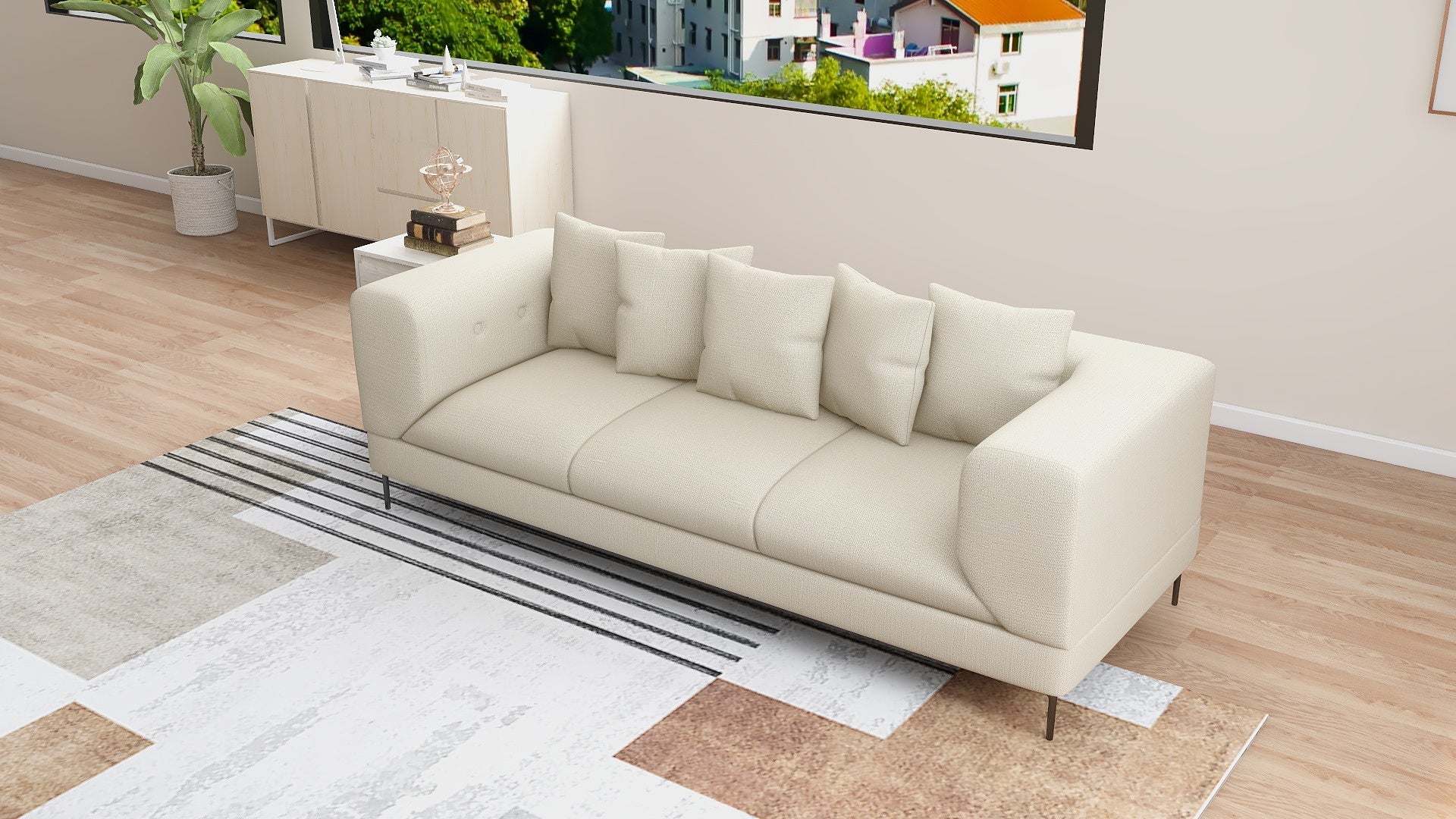 HELEN 3-Seater Fabric Sofa AF Home