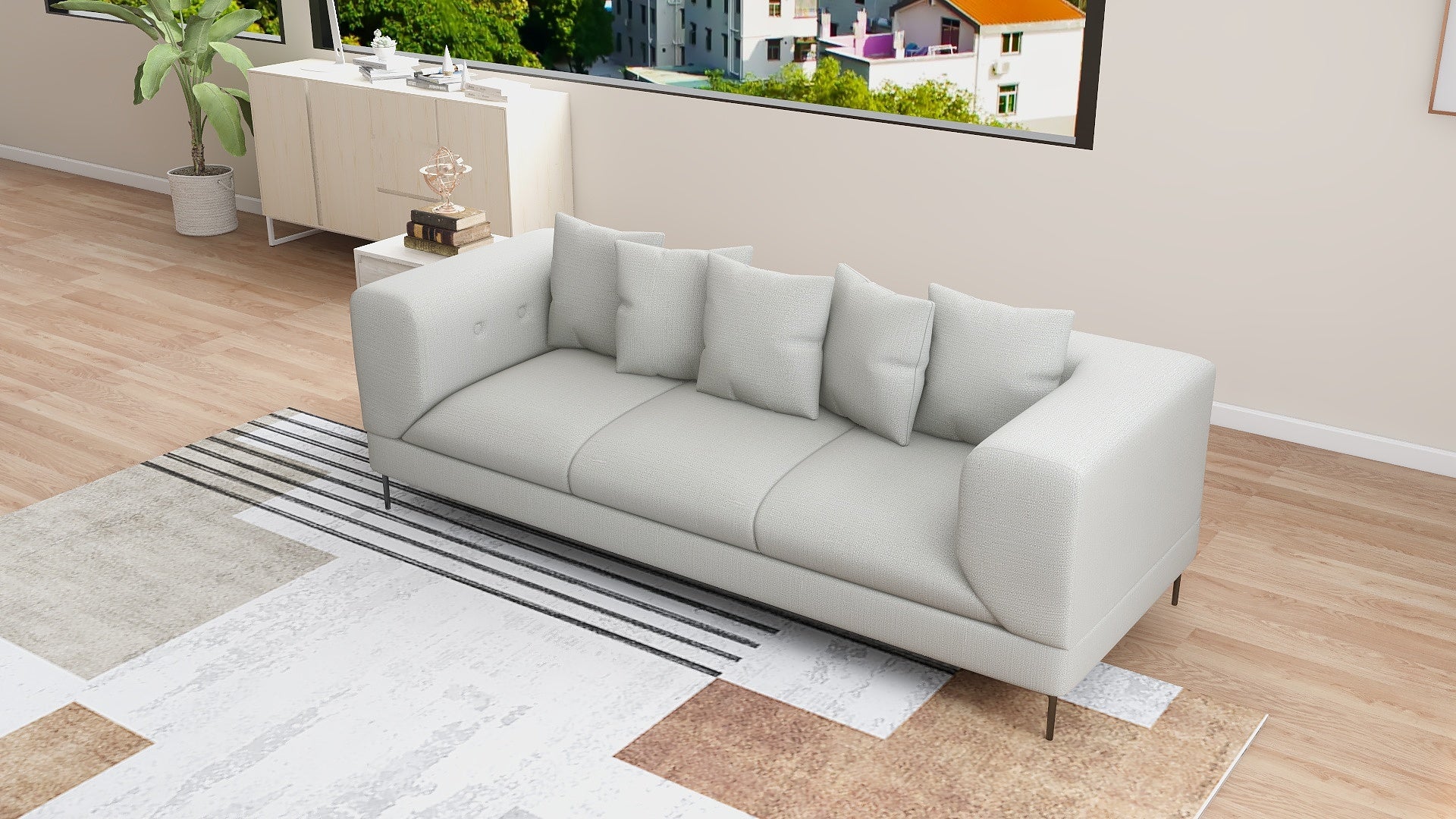 HELEN 3-Seater Fabric Sofa AF Home