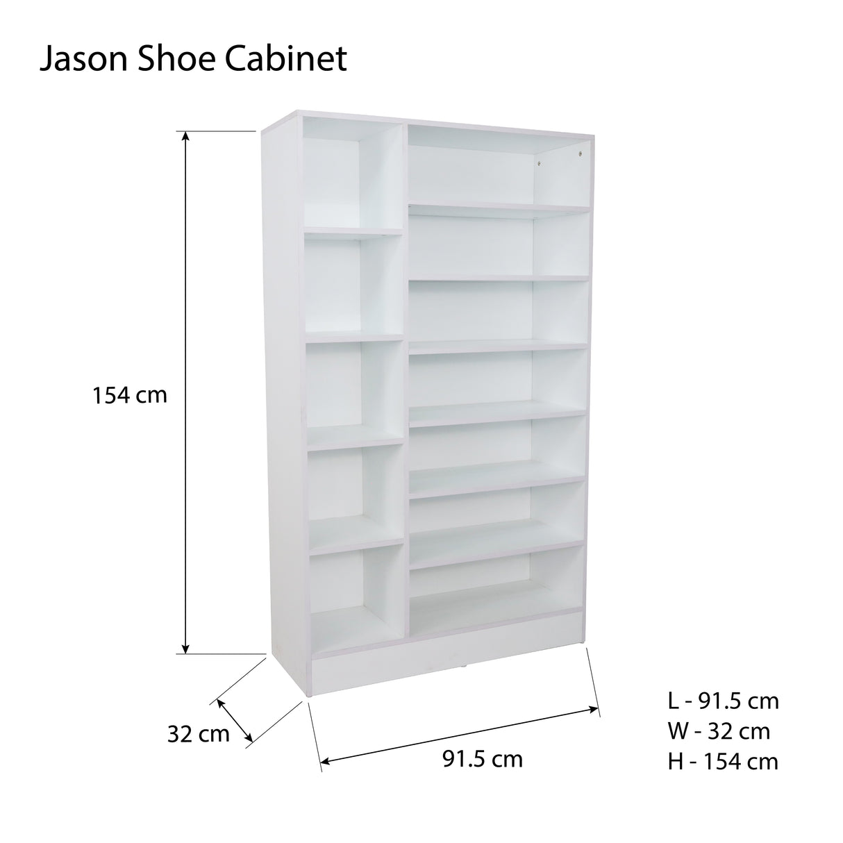 JASON Shoe Cabinet w/ Bag Shelf AF Home